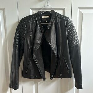 J Brand black leather jacket